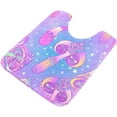 thumbnail image 5 of SKYSONIC Bath Mats Toiletry Mat, Fluffy Plush Absorbent Bath Rugs Carpet with Non Slip Bottom for Bathroom Floor Toilet Tub and Shower,23.6"x15.7"+17.3"x13.4"-Purple Magical Mushroom, 5 of 7