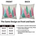 thumbnail image 4 of Winter Christmas Pillow Covers 18x18 Inch Set of 2 Brown Blue Xmas Tree Decorative Throw Pillowcases Outdoor Holiday Seasonal Farmhouse Cushion Cases Decor for Sofa Couch Bed, 4 of 6
