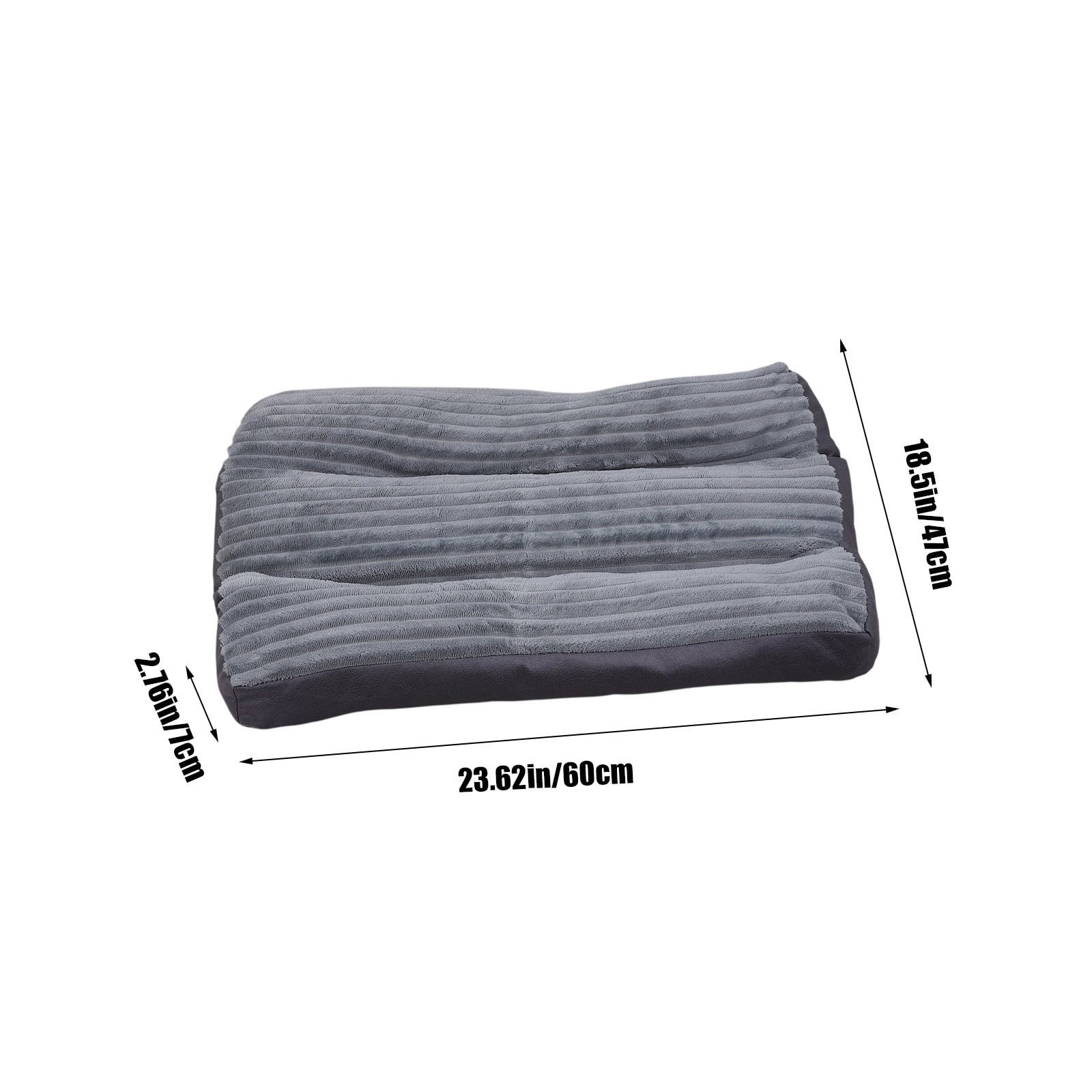 Bfogop Washable Dog Bed Deluxe Plush Dog Crate Beds Comfy Kennel Pad Anti-Slip Pet Sleeping Mat Portable Kennel Pad, Lightweight Travel Flat Pet Beds for Indoor& Outdoor Dogs 23 x18.5 in