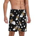 thumbnail image 2 of Sikiie Honey Bees at Night Mens Pajama Shorts, Lightweight Lounge Pant with Pockets Soft Sleep Pj Shorts for Men3X-Large, 2 of 6