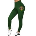 thumbnail image 2 of Outfmvch mardi gras pants for women leggings for women mardi gras pants Women's Mardi Leggings Stretchy Graphic Printed Fancy Sports Fitness Workout Yoga Stretchy Pants Green S-3XL, 2 of 6