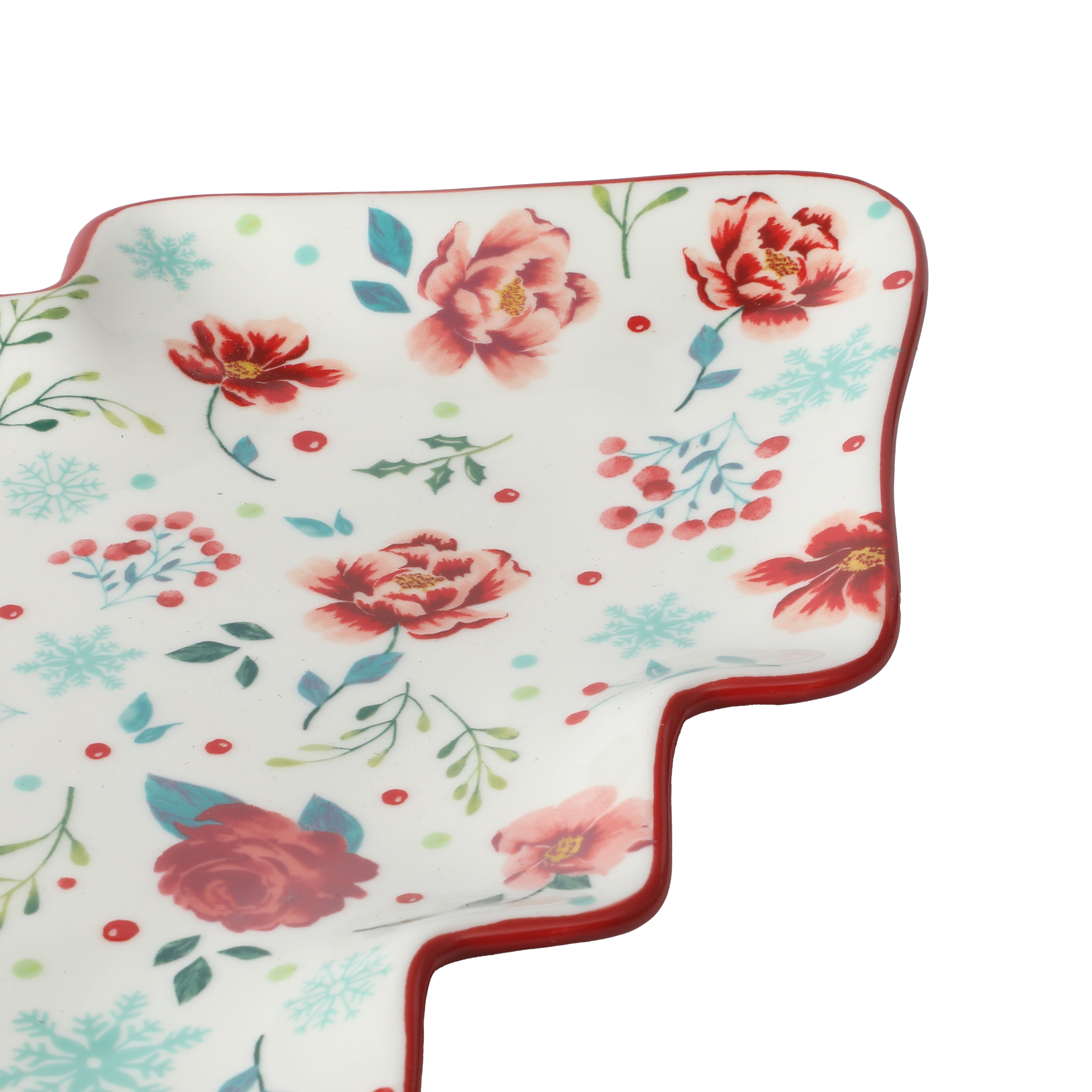 The Pioneer Woman Merry Meadow Tree 16-inch Red Stoneware Platter