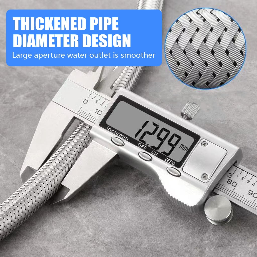 WINDLAND 304 Stainless Steel Water Heater Connections Hose with 4 Point Internal External