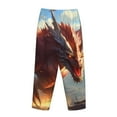 thumbnail image 5 of Balery Ferocious Dragon Fury print Women's Pajama Pants,Ultra Lightweight Pjs,Lounge Pant-Large, 5 of 9
