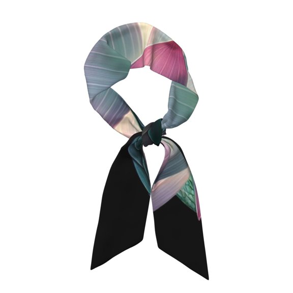 Easygdp Snake Holding A Lotus Neck Scarf Printed Scarves Head for Women'S Fashion Satin Scarfs For Bag Hair for Dating, Travel