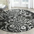 thumbnail image 2 of SAFAVIEH Adirondack Hortense Abstract Area Rug, Black/Silver, 3' x 3' Round, 2 of 5