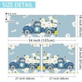 thumbnail image 3 of 3 Pack Blue Daisy Kitchen Curtains 54x24 inch - Curtains for Bedroom as Farmhouse Kitchen Decor and Spring Decorations for The Home, Daisy Kitchen Curtains and Valances Set, 3 of 5