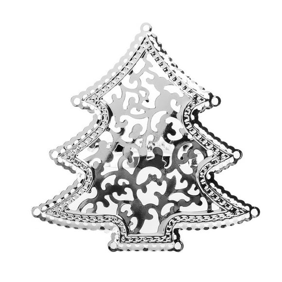 Electronicheart 12pcs Hollow Christmas Tree Napkin Rings Xmas Party Banquet Kitchen Dining Room Table Napkin Holders