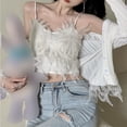 thumbnail image 4 of Faithtur Women Knit Tank Tops, Flower Pattern Spaghetti Strap V-neck Camisole, 4 of 7