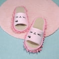 thumbnail image 3 of 1 Pair Lazy Mop Slippers, Detachable Dust Floor Cleaning, Reusable Comfortable Winter Floor Cleaning Mop Shoes Pink, 3 of 8