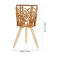 thumbnail image 2 of Minkissy 1Set Woven Rattan Plant Stand 16.1X7.9X7.9in For Garden And Balcony, 2 of 6