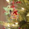 thumbnail image 3 of dajkiuy Christmas Chicken Ornaments, Fun Scarf Chicken Festive Decoration, Acrylic Chicken Hanging Ornament for Christmas Tree - Christmas Decor Indoors Home Party, 3 of 4