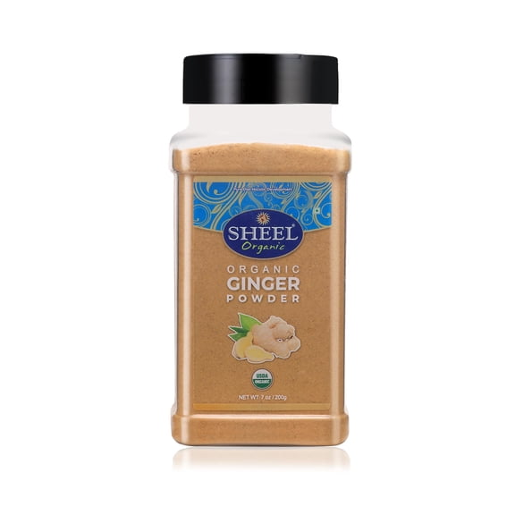 Sheel Organic Ginger Powder USDA Certified Kosher Vegan Ground Spice 7 oz