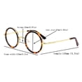 thumbnail image 2 of Retro Round Eyeglass Frames Spring Hinge Optical Metal Rx Vintage Spectacles, 2 of 3