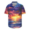 thumbnail image 3 of Chiccall Men's Plus Size Summer Tops Casual Hawaiian Beach Graphic Floral Short Sleeve Holiday Shirts, 3 of 5