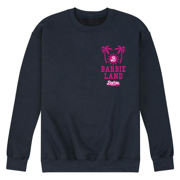 Barbie - Barbie Land Palm Trees & Sun - Men's Crew Neck Fleece Pullover