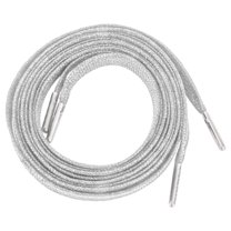 Flat Shoe Tie White Shoelaces Colorful Shoelaces Sturdy Laces Decorative Shoelaces Safe Shoelaces 120x1cm Silver