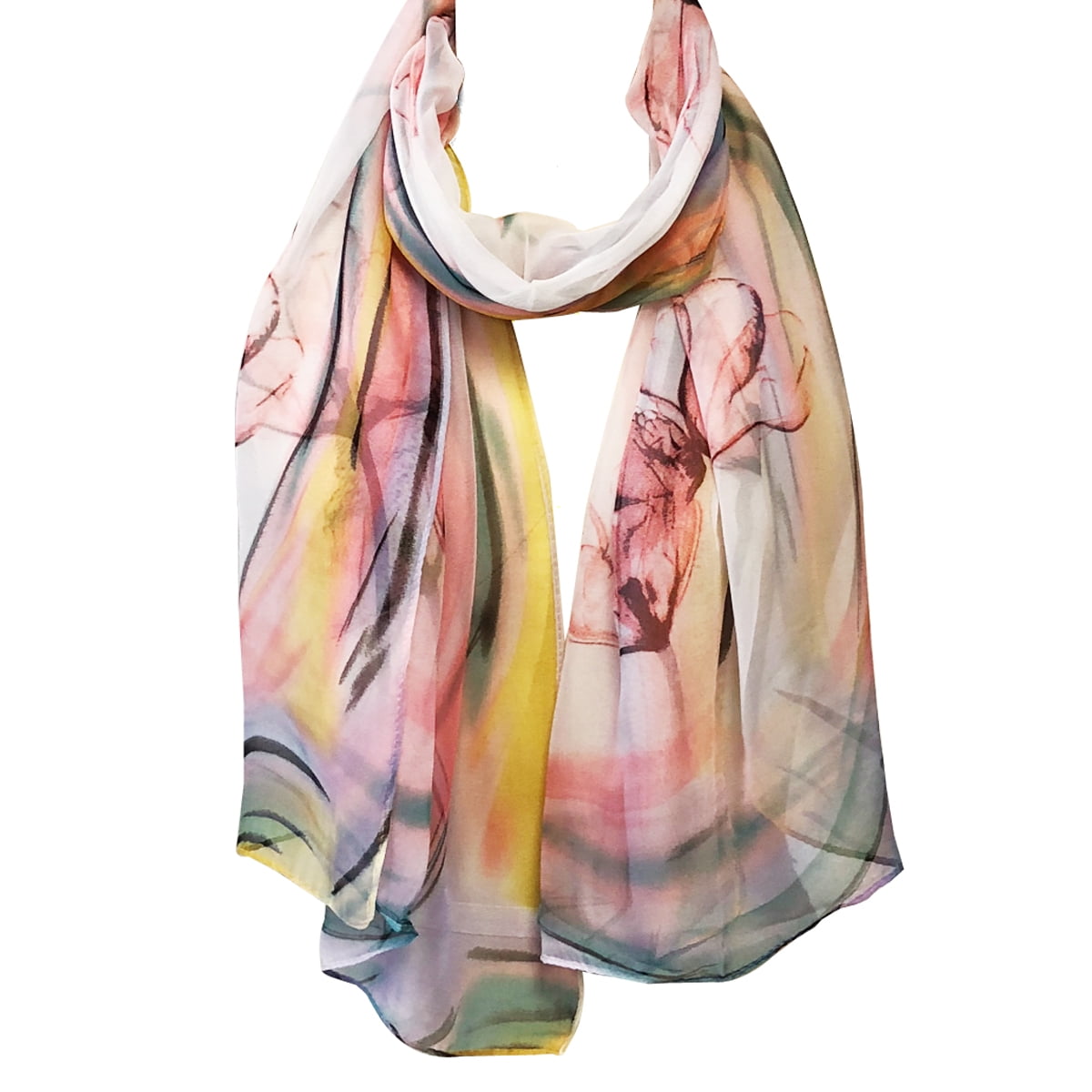 Wrapables® Lightweight Sheer Silky Feeling Chiffon Scarf