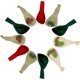 thumbnail image 1 of 100 decoraciones de fiesta de globos de Navidad de 1 pulgada, globo de papel de color verde rojo, globo de látex, decoraciones de cumpleaños de vacaciones de Año Nuevo de Navidad (verde) LingWen 9024715177940, 1 of 1