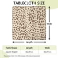 thumbnail image 2 of Beige and Brown Of Leopard Print Square Fitted Tablecloth with Elastic Edge,Square Table Cover,Washable Elastic Table Cover for Home Kitchen Party Decor 36"x36", 2 of 6