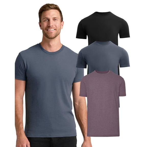 True Classic Mens T-Shirts – Short Sleeve Crew Neck T Shirts for Man, Cotton Blend Plain Novelty Men's T-Shirts, Pack of 3, Variety, XXL