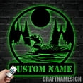 thumbnail image 4 of Craftnamesign Custom Lake Loon Duck Metal Wall Art LED Light, Personalized Workshop Name Sign, 4 of 5