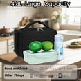 thumbnail image 6 of Fammart Insulated Lunch Box for Unisex, Thermal Reusable Durable Freezable Lunch Bags for Kids Boys Girls Men Women - Small Soft Cooler Portable Lunch Tote Kit for Work Picnic Travel, Black, 6 of 8