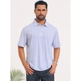 thumbnail image 4 of DARING DIVA Men's Printed Short Sleeve Lightweight Breathable Polo Shirts S Blue, 4 of 7
