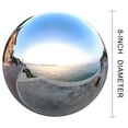 thumbnail image 4 of 8-Inch Silver Stainless Steel Gazing Ball – Reflective Mirror Sphere for Garden, Patio, Outdoor or Indoor Home Decor, 4 of 5