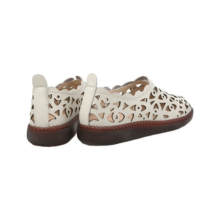 

Guardung Women Flat Shoes Comfortable And Stylish Footwear For Everyday-wear Women Sandals 2023 Shoes Soft Sole Lightweight creamy-white 40