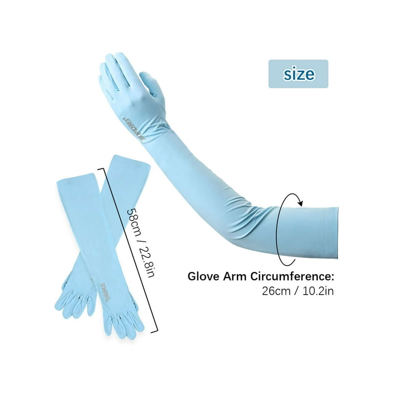 PULLIMORE 1 Pair Long UV Sun Protection Gloves for Women Men, Sun Anti UV  Block Driving Gloves Full Finger Sun Protective UPF 50+ (Gray)