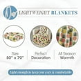 thumbnail image 3 of Elegant Comfort Lightweight Printed Throw Blanket- All Season, Soft, Cozy and Plush- Decorative Throw Blankets, Perfect for Lounging, 50 x 70 inches, Tropical Pineapple, Throw Blanket, 3 of 6