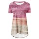 thumbnail image 4 of Fiudx Ofertas y Liquidaciones Top de Cuello Redondo de Manga Corta Raglán Largo con Espalda Corta y Estampado Informal para Mujer, 4 of 5