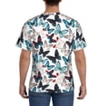 thumbnail image 3 of Vsdgher Butterfly Print Men's Dry Fit Mesh Athletic Shirts Moisture Wicking Tennis T-Shirt Tops, 3 of 9