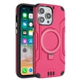 thumbnail image 6 of For Apple iPhone 15 Pro Max (6.7") Brushed Armor Rugged Hybrid with Invisible Magnetic Circle Kickstand Shockproof PC Protective Cover ,Xpm Phone Case [ Hot Pink ], 6 of 6