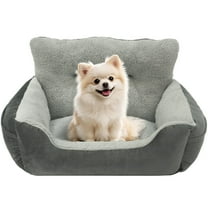 Dog Car Seat for Small Dogs, Portable Dog Booster Seat for Car with Clip-On Safety Leash, Soft Dog Seat for Car, Pet Car Seat for Small Pets Up to 25lbs