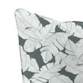 thumbnail image 6 of Jordan Manufacturing 46.5" x 24" Carano Stone Grey Leaves Rectangular Outdoor Deep Seat Chair Cushion Set with Welt, 6 of 11