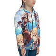 thumbnail image 3 of Genshin Impact Youth Sweatshirt 3D Printed Hoodie Activewear Teenager Winter Full-Zip Drawstring Jacket Coats Active Pullover Hooded Blouse For Boys Girls Large, 3 of 8