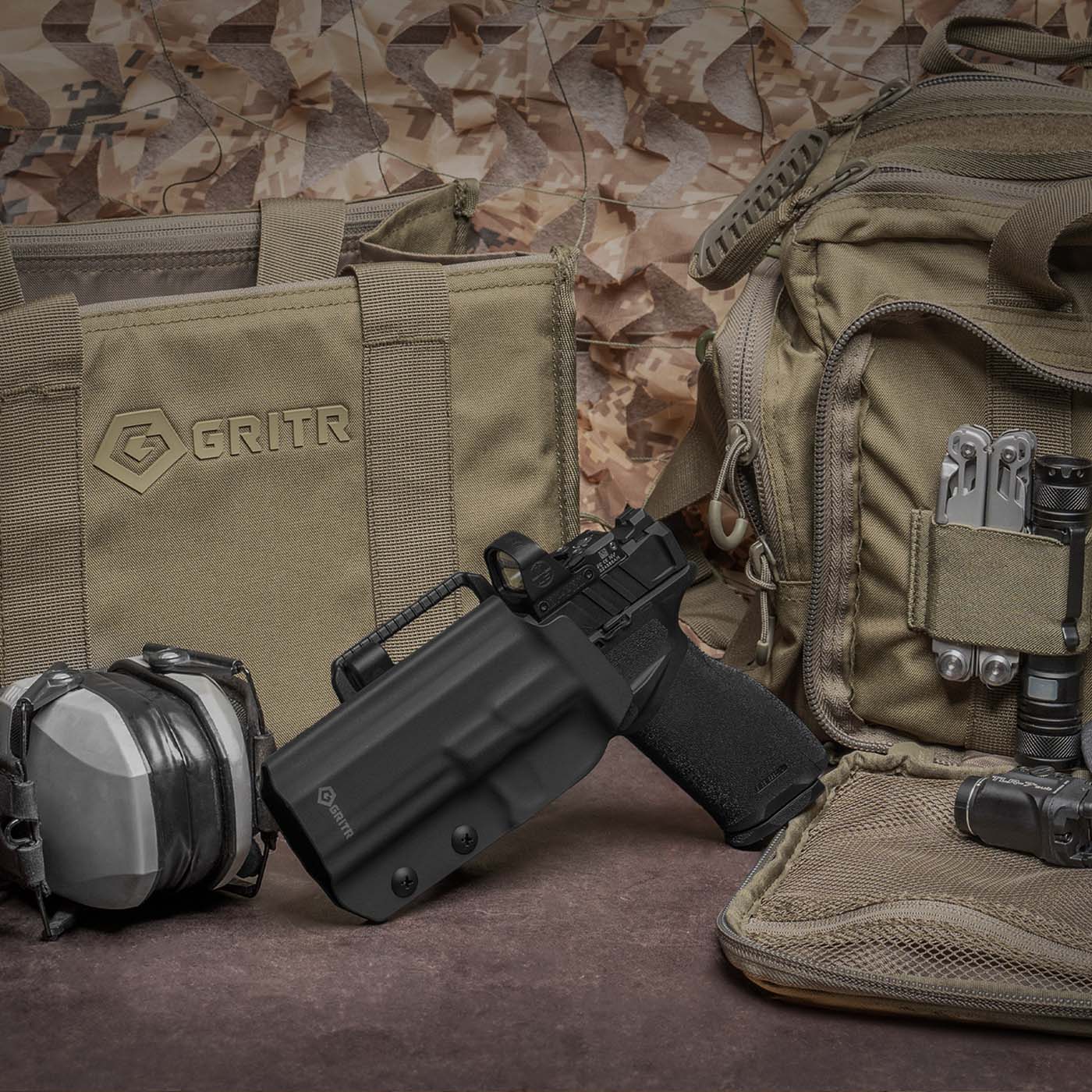 GRITR OWB Kydex Left Hand Gun Holster Fits Springfield Armory Echelon