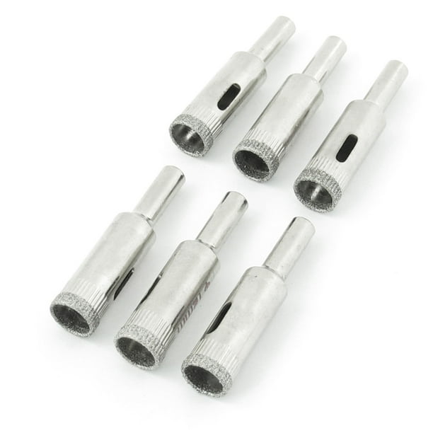 6 Pcs Diamond Drill Bits 12mm Diameter Bottle Glass Tile Granite Hole