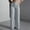 Gray, variant on High Waist Single-Button Draped Straight Leg Dress Pants, Breathable Comfort Trousers for Work Commute & Business Style Red S