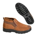 thumbnail image 5 of EKVAHL Men's Orthopedic Winter Boots, Slip‑On Faux Suede Insulated Snow Boots, Anti Slip Outdoor Cold Weather Daily Walking Boots Brown, 5 of 6