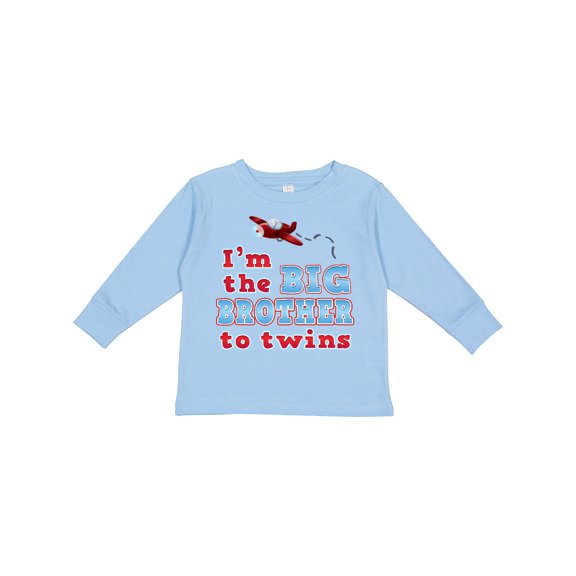 Inktastic I'm the Big Brother to Twins. Boys Long Sleeve Toddler T-Shirt