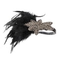 thumbnail image 2 of Diadema de plumas para mujer, diadema para disfraz de los años 20 y 30, tocado Escribe un, 2 of 9