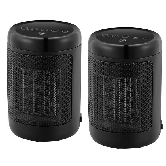 OmniHeat Digital Ceramic Personal Heater, 2-pack