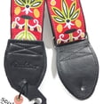 thumbnail image 2 of Souldier Guitar Strap (soldier) Daisy Red Black Handmade - Fabric, 2 of 3