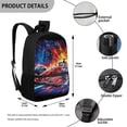 thumbnail image 5 of Yuyamidu Racing Car School Backpack Fits 17 Inch Laptop, Large Capacity Casual Daypack for Boys Teens, Ideal for School Commute Travel Outdoor Daily Use, 5 of 6