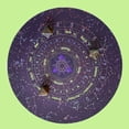 thumbnail image 3 of Grueso Franela Altar Mantel Tapiz Astrología Adivinación Juegos de Cartas Constelaciones Mantel Púrpura 8,66 Pulgadas, 3 of 9