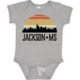 thumbnail image 3 of Inktastic Jackson Mississippi Skyline Retro Boys or Girls Baby Bodysuit, 3 of 5
