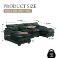 thumbnail image 6 of MOONMISS Chenille Upholstered U-Shaped Oversized four-seater Living Room Sectional Sofa With Wooden Frame-Emerald, 6 of 7